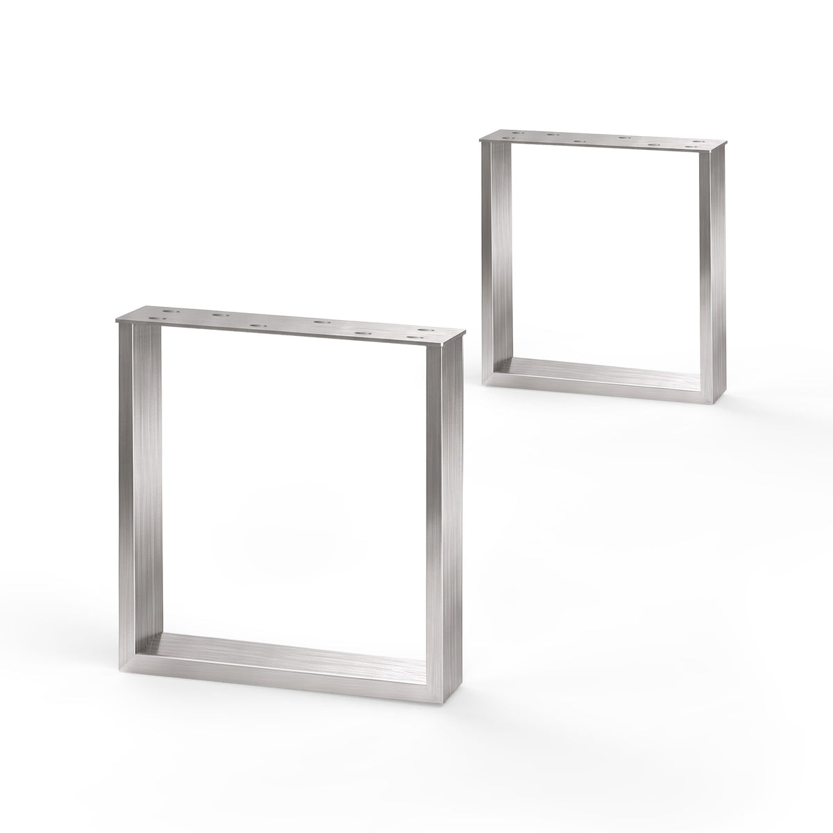 Juego de 2 correderas para muebles RECHTECK - acero inoxidable