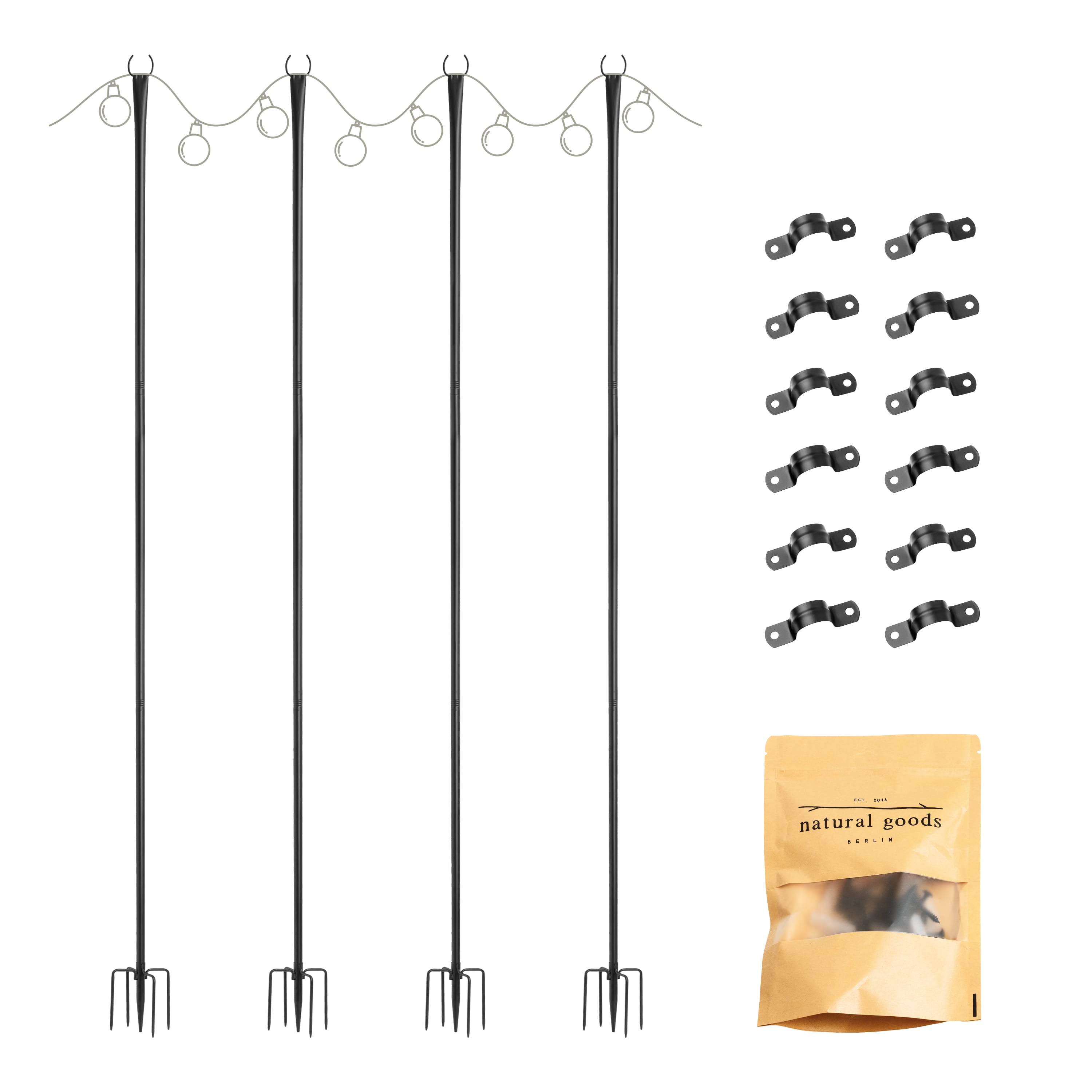 Set de 4 supports pour guirlandes lumineuses