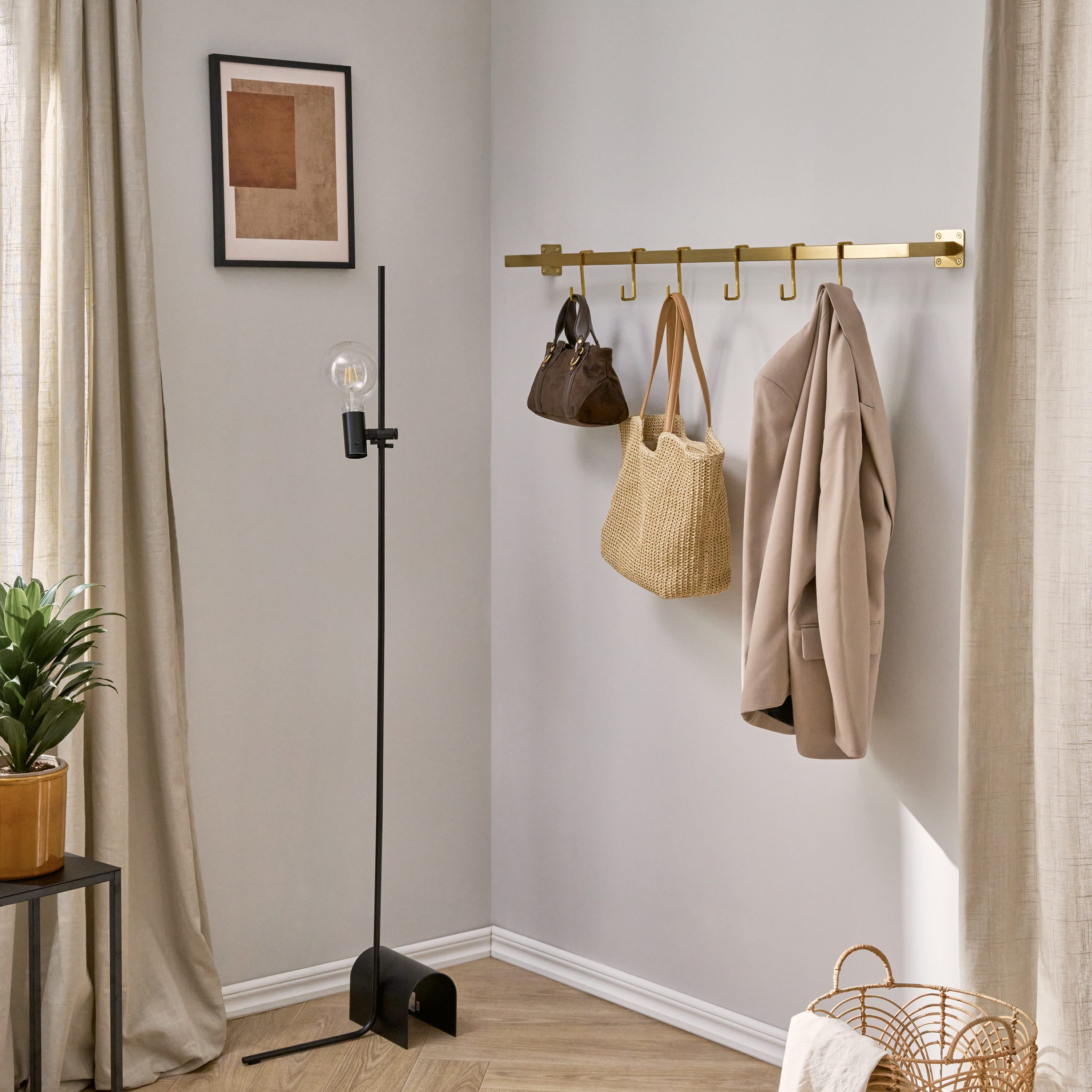 Kleiderstange RECHTECK Wand