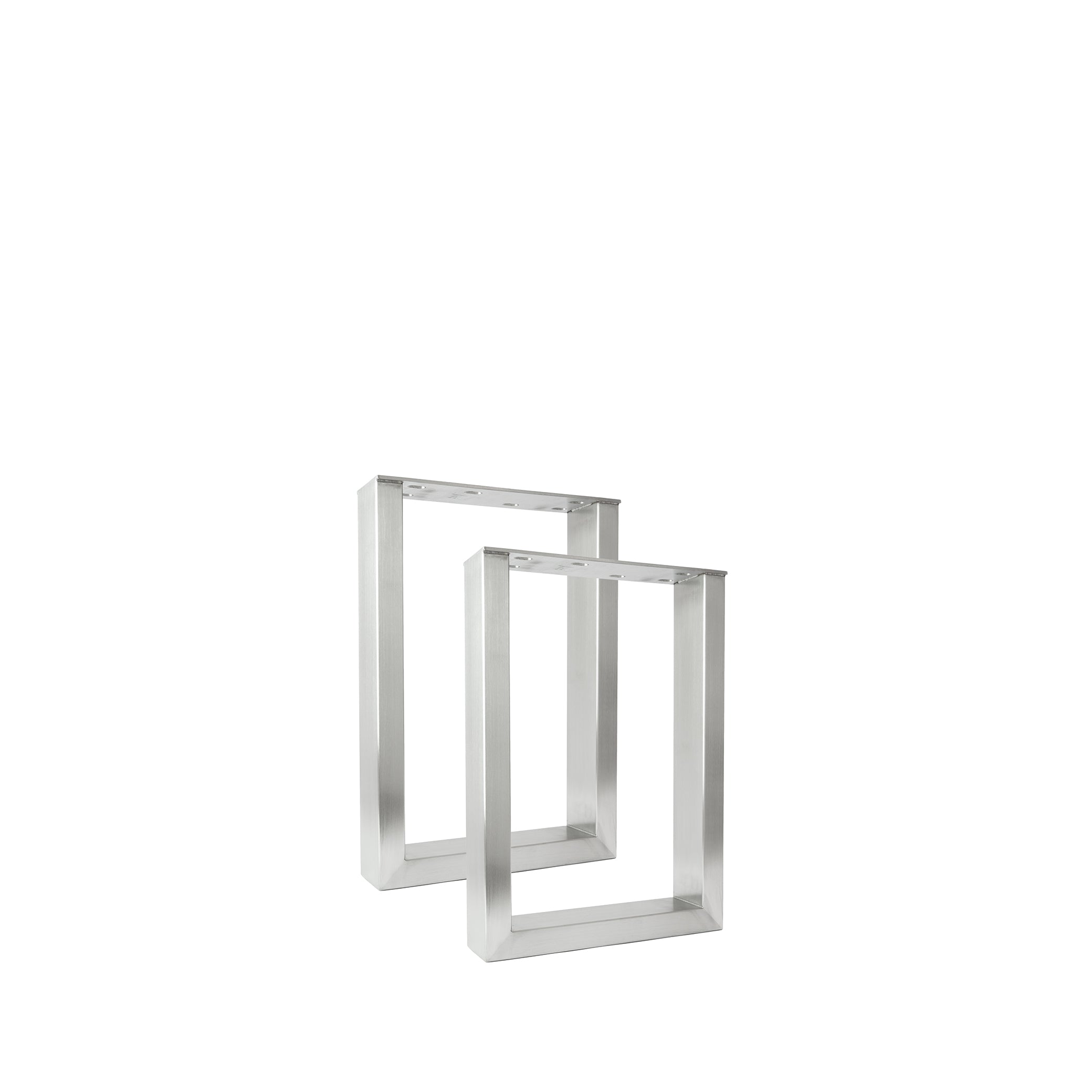 Juego de 2 correderas para muebles RECHTECK - acero inoxidable