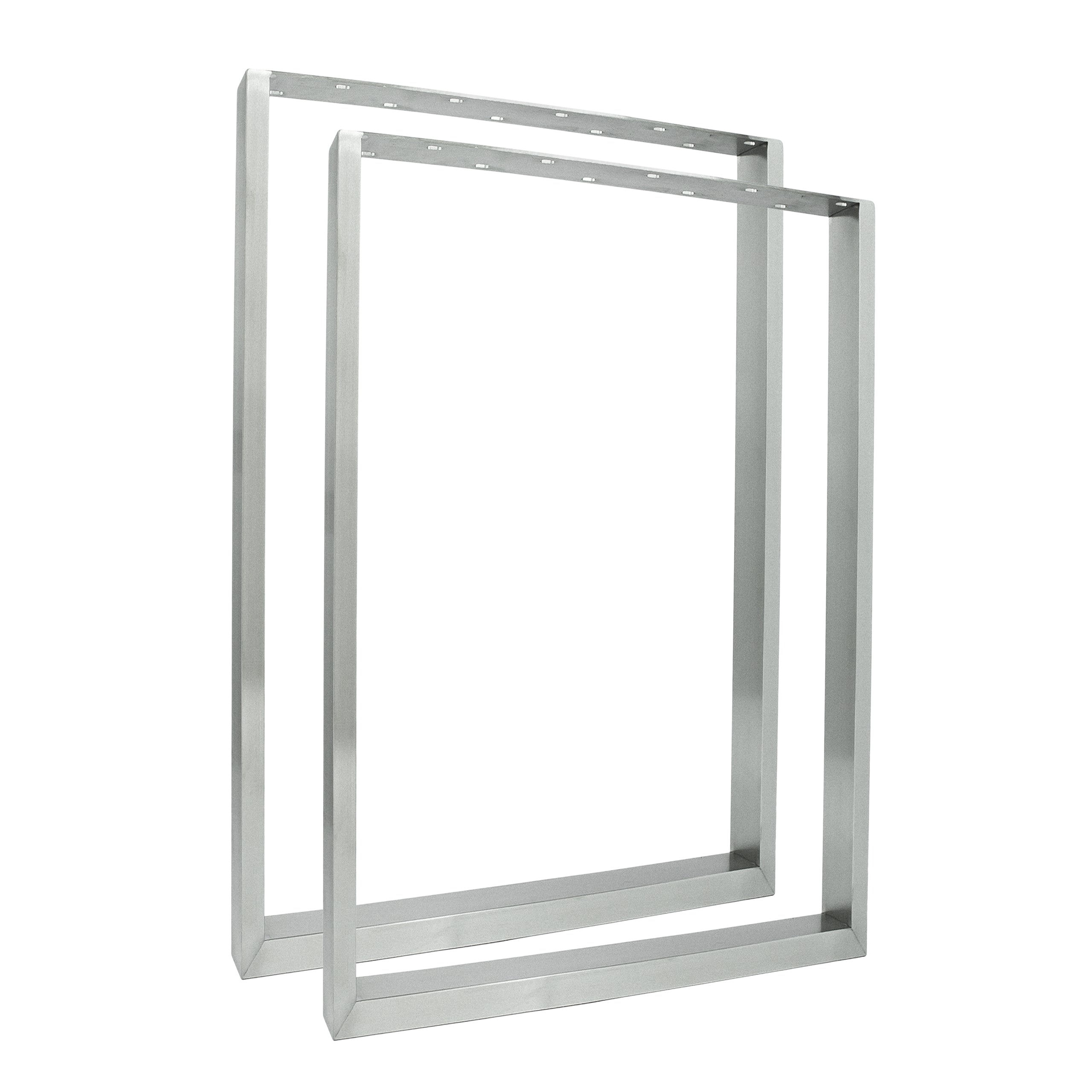 2er Set Möbelkufen RECHTECK - Edelstahl