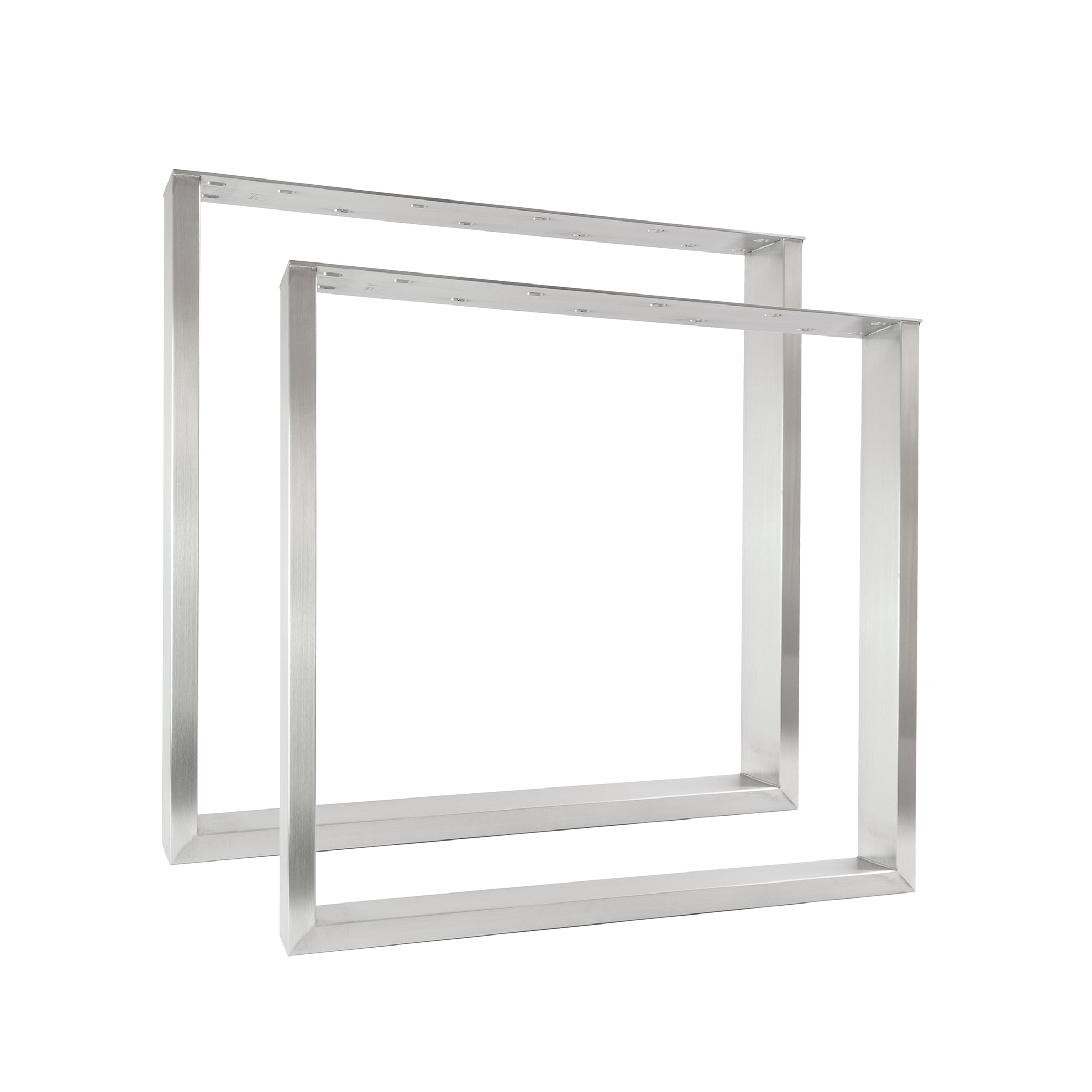 2er Set Möbelkufen RECHTECK - Edelstahl