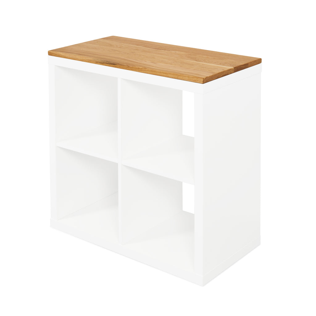 Ilyapa Copri Scatola Fazzoletti In Legno - Rettangolare, Stile Rustico, Colore Bianco