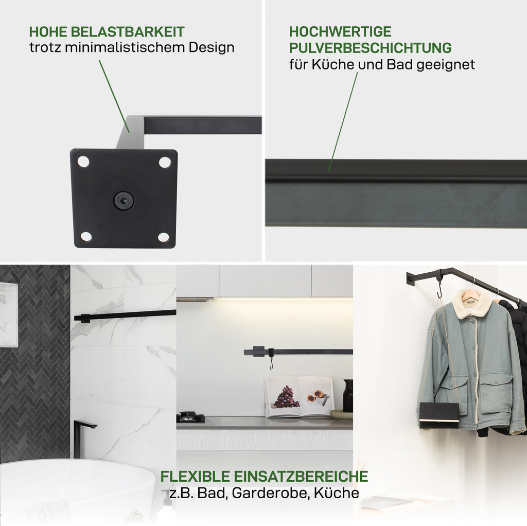 Kledingstang RECHTECK Wand