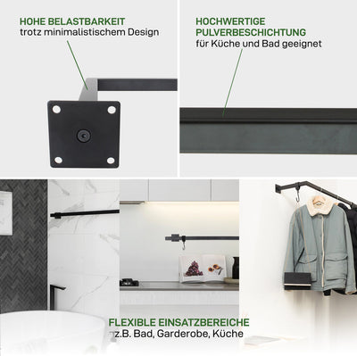 Kledingstang RECHTECK Wand