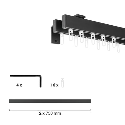 Riel para cortinas SQUARE de doble guía