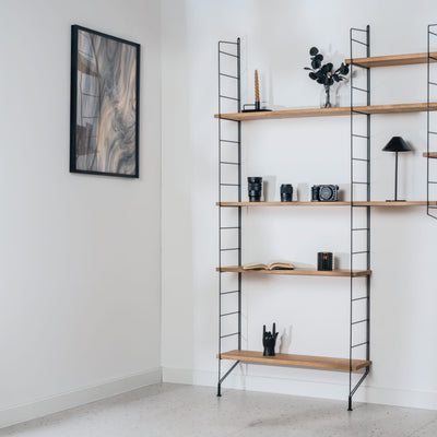 Set of 2 TEGEL shelf brackets with stand