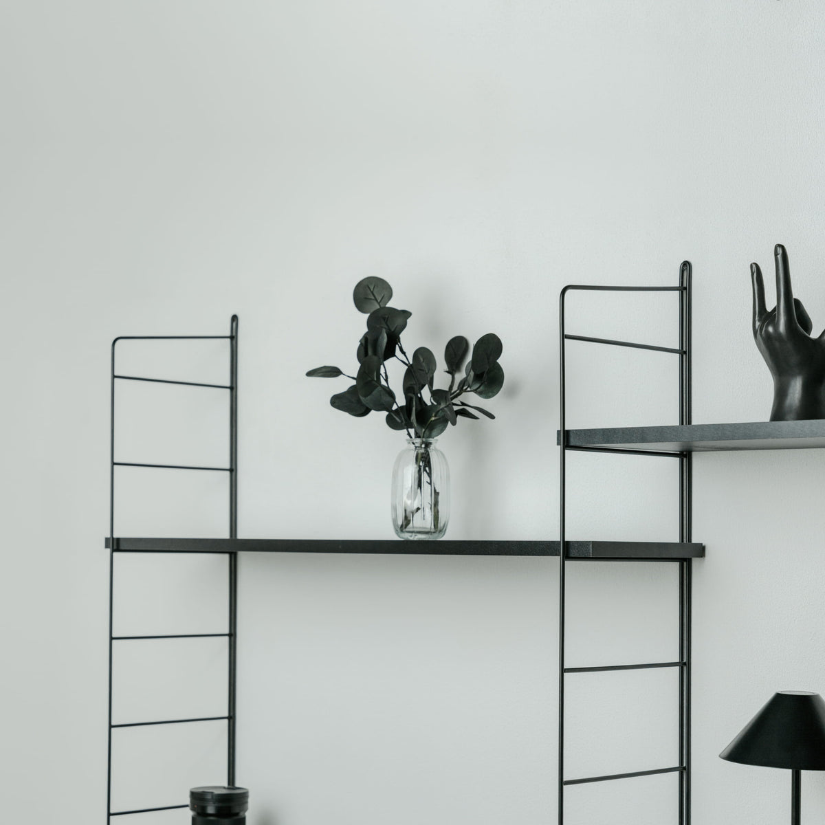 Set of 2 TEGEL shelf brackets with stand
