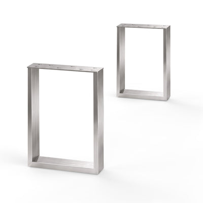 Lot de 2 patins pour meubles RECHTECK - Acier inoxydable