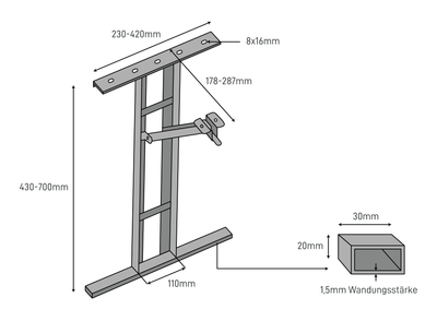 Set of 2 furniture frames BIERZELT I-FORM