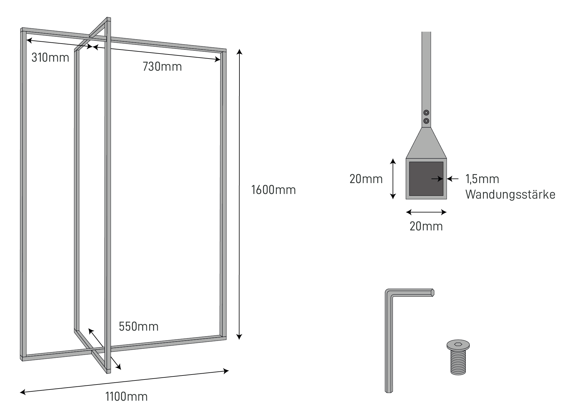 Les dimensions