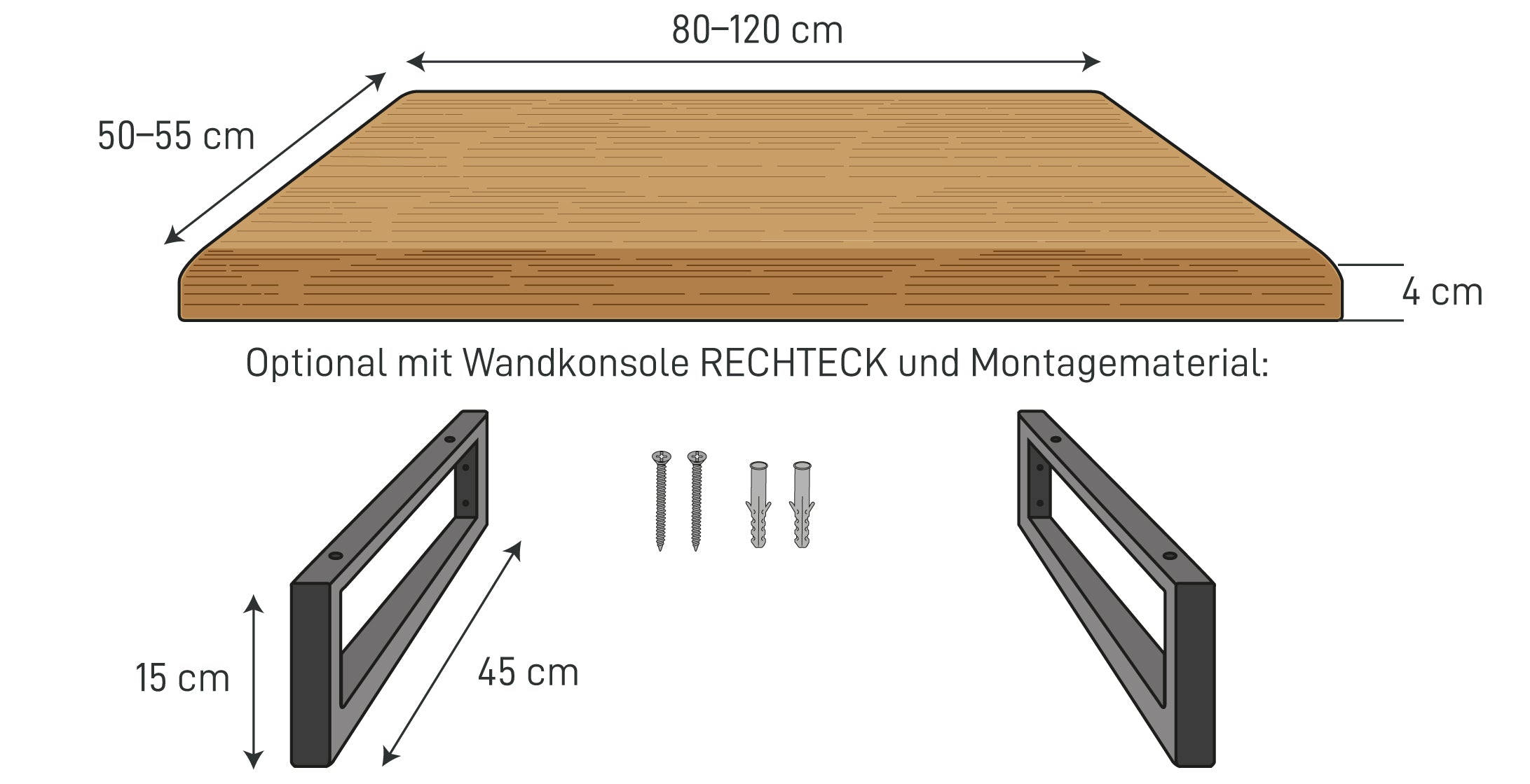 De afmetingen