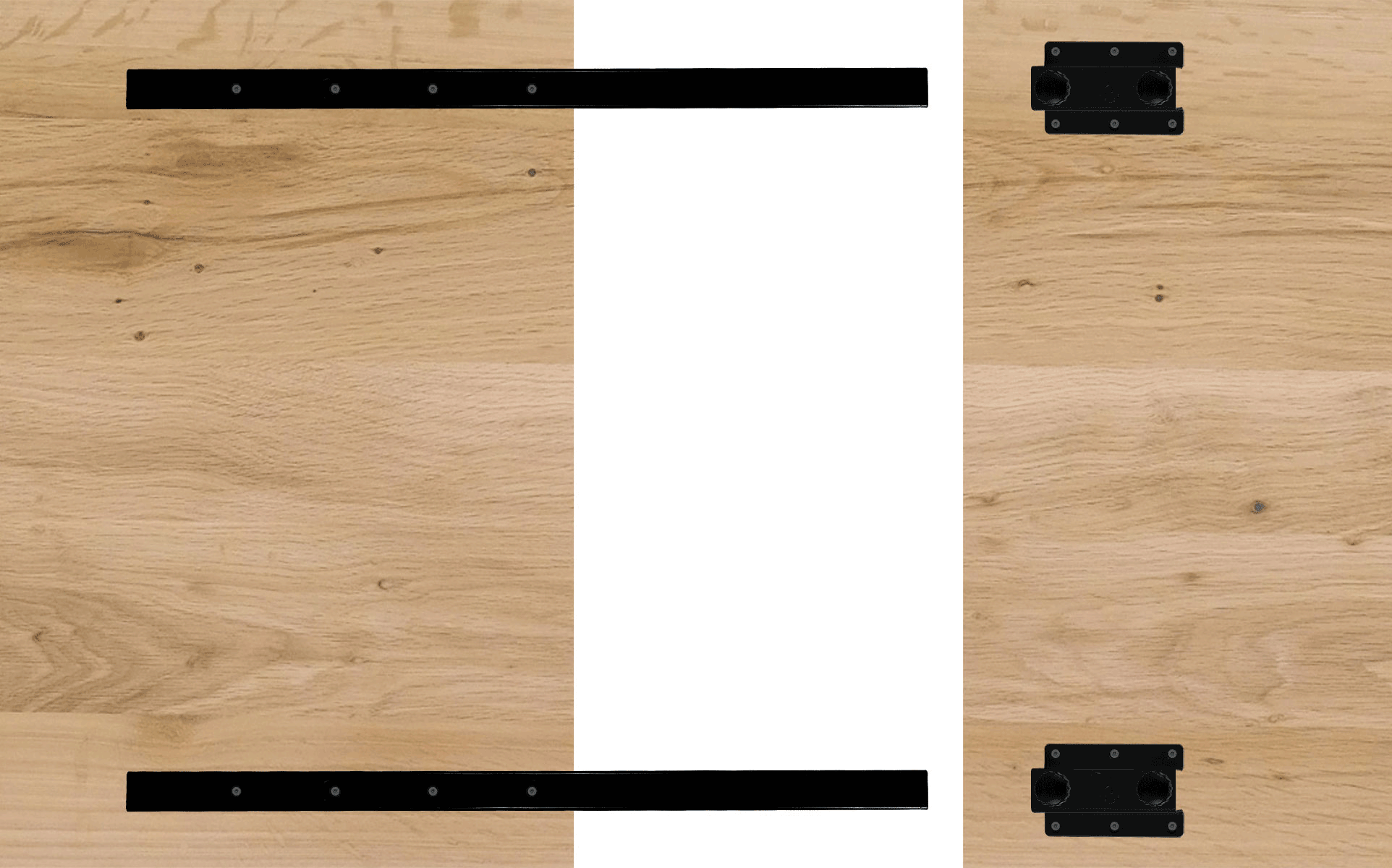 Lot de 2 rallonges de plateau de table