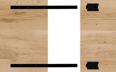 Lot de 2 rallonges de plateau de table