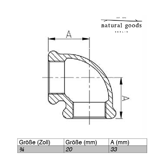 Pipe ZUBEHÖR ¾ Zoll