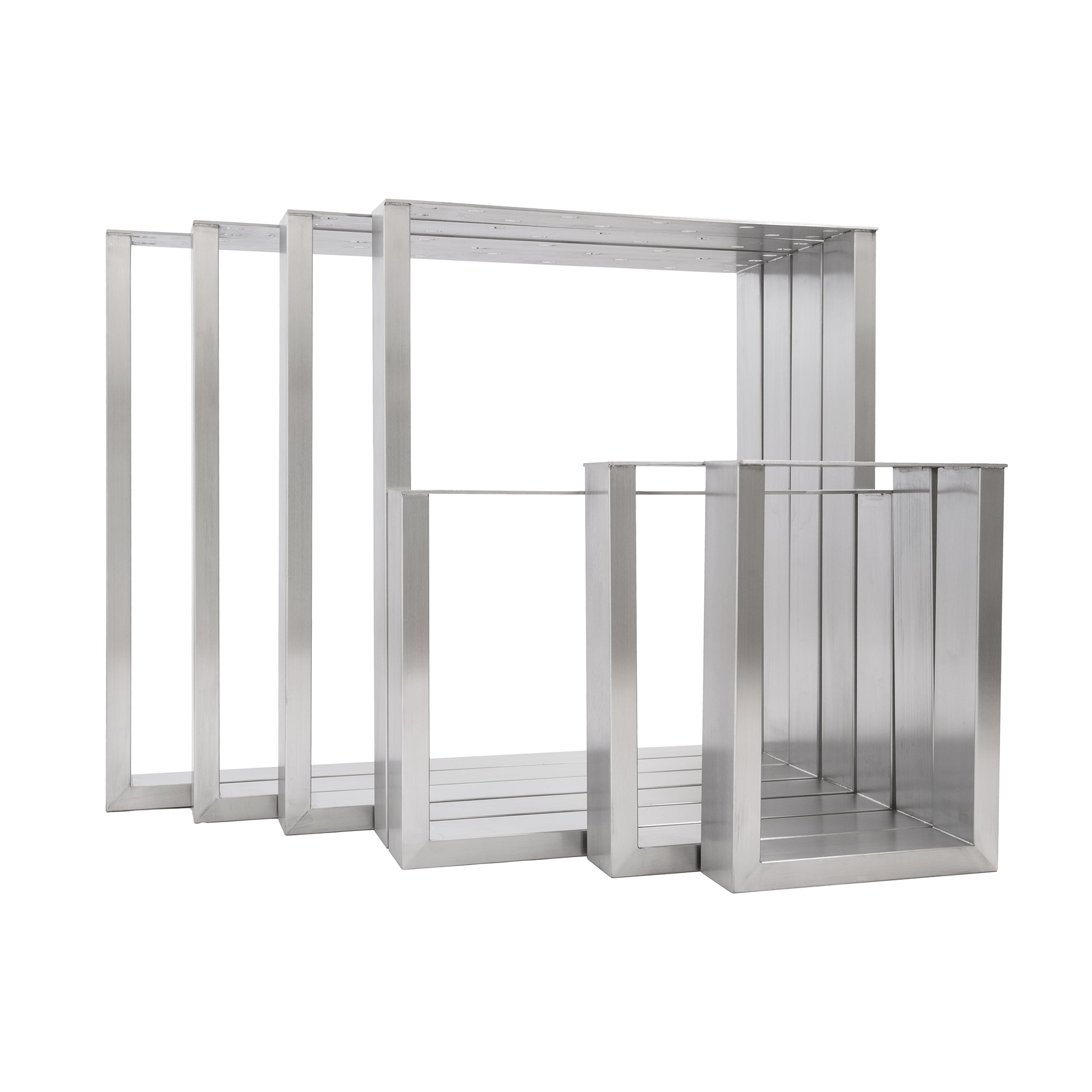 2 Set Möbelkufen Rectangle - stainless steel