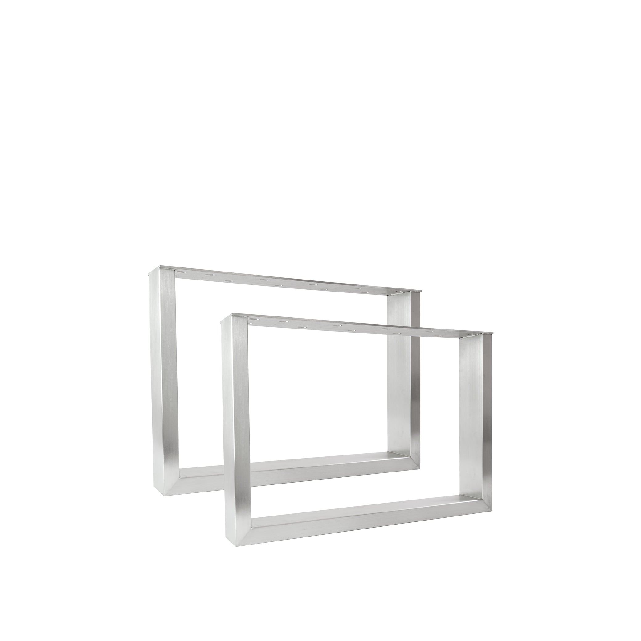 2er Set Möbelkufen RECHTECK - Edelstahl