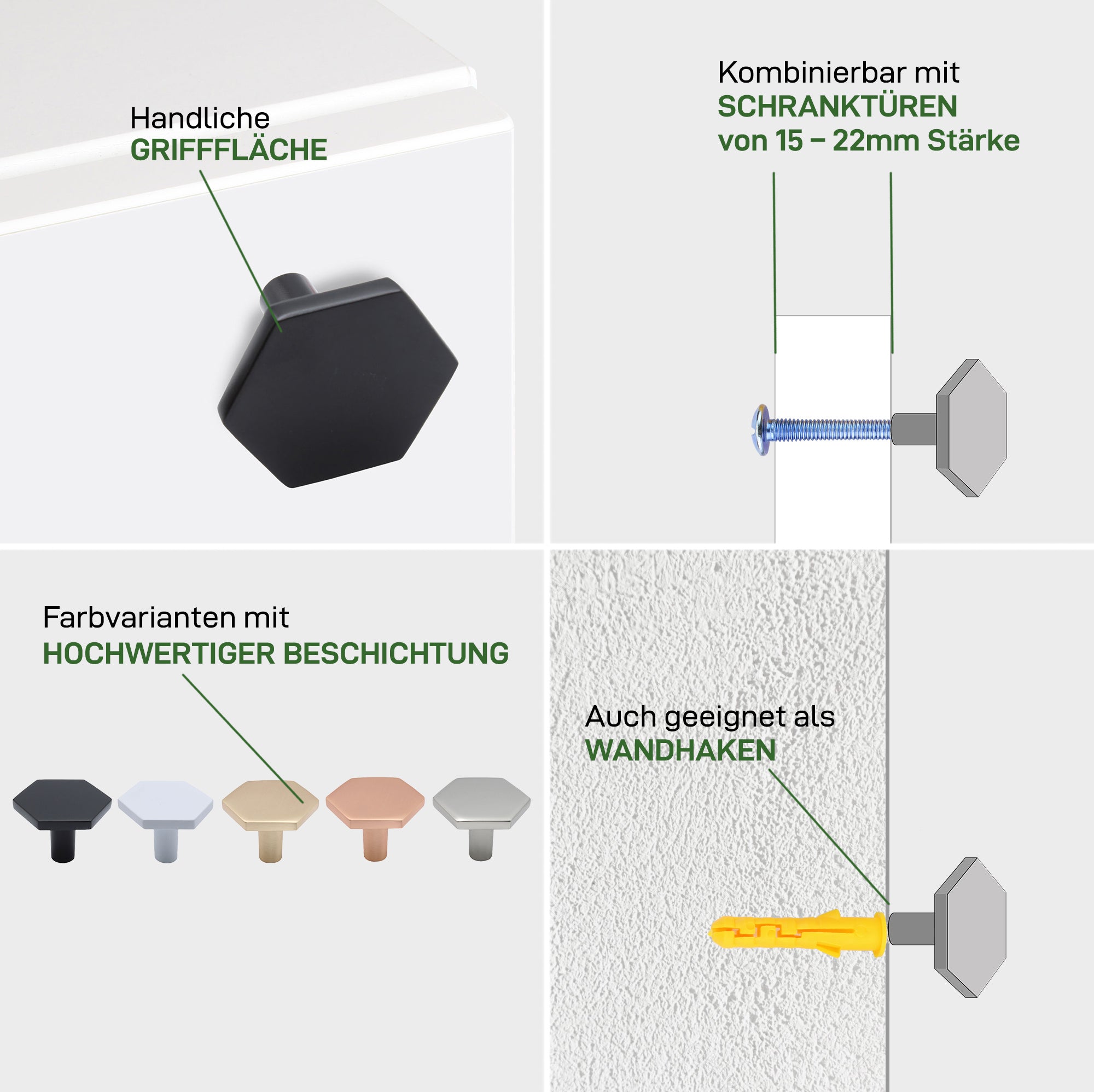 Möbelgriff HEXAGON