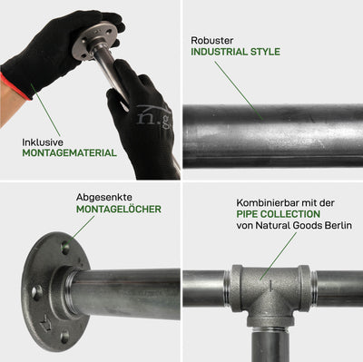2er Set Tischgestell Pipe