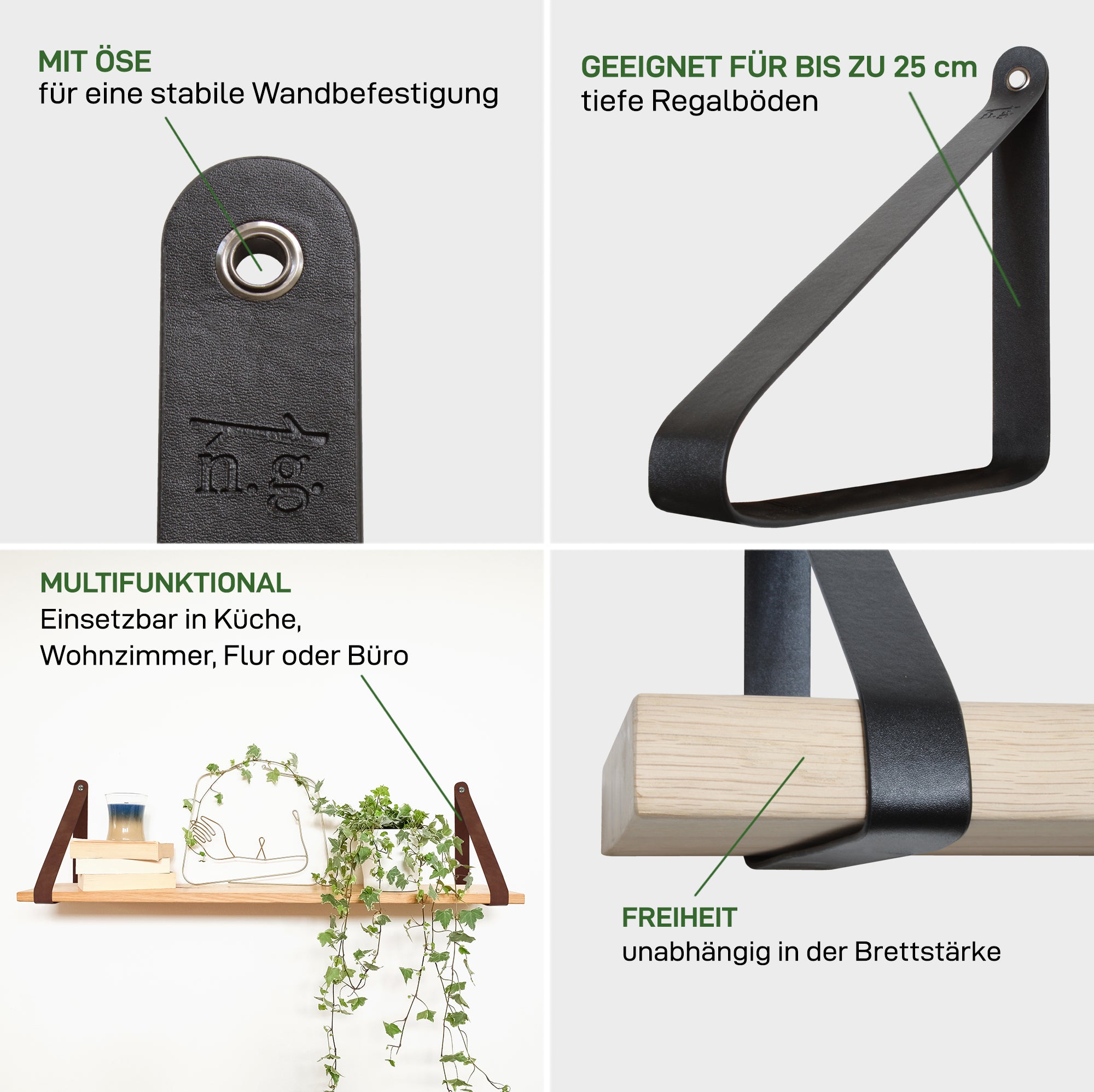 Set van 2 plankbeugels MARZAHN