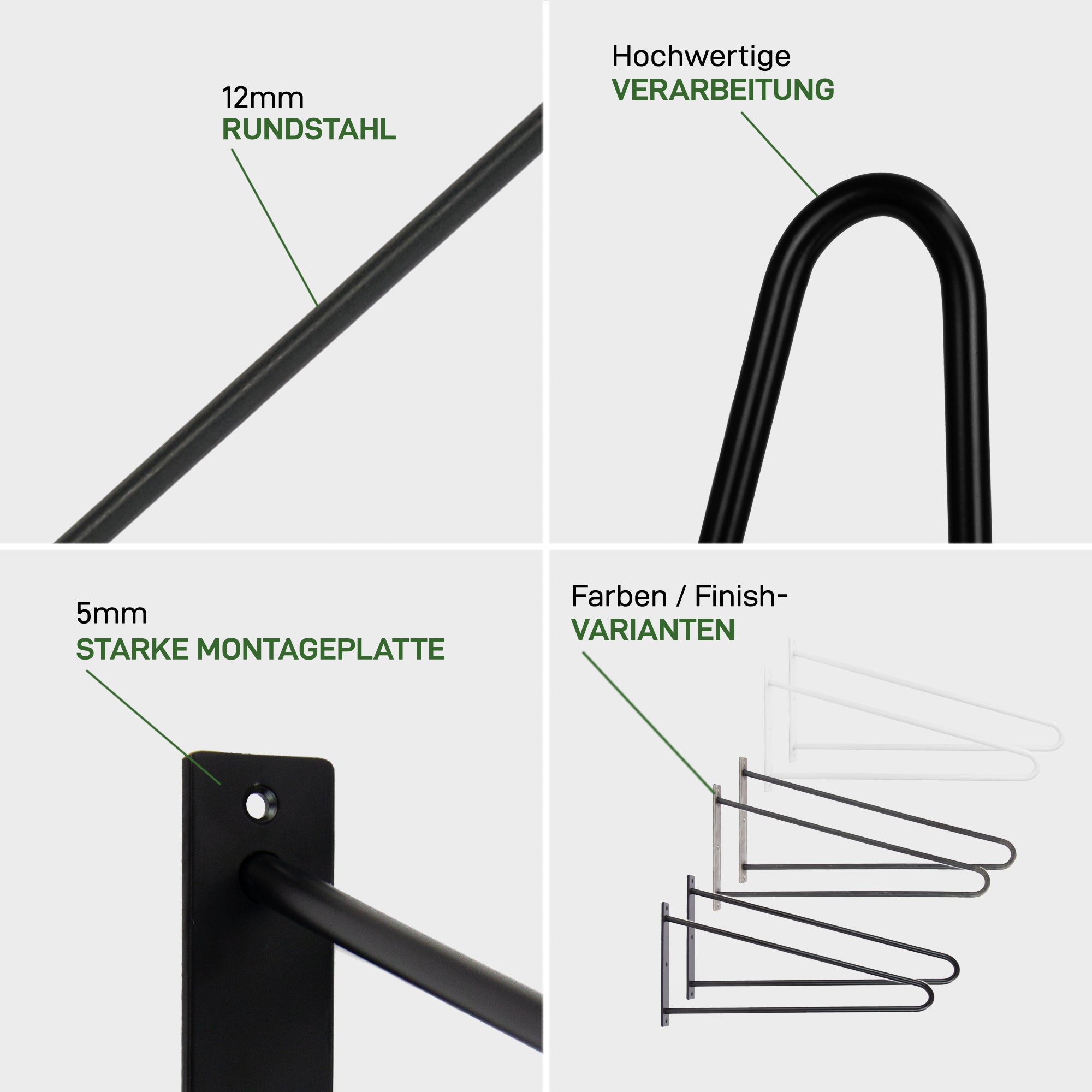 2er Set Tischhalterung HAIRPIN