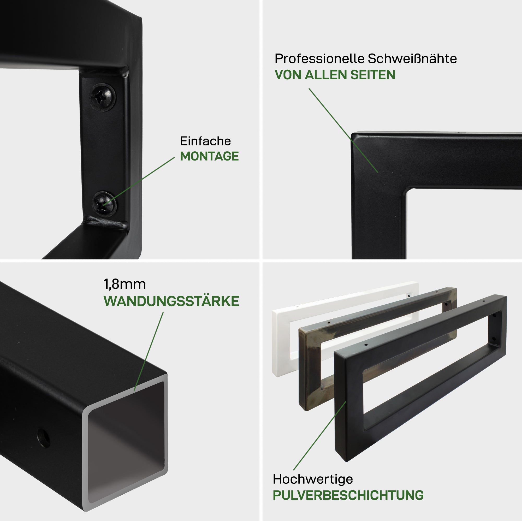 Set di 2 staffe da parete RECHTECK