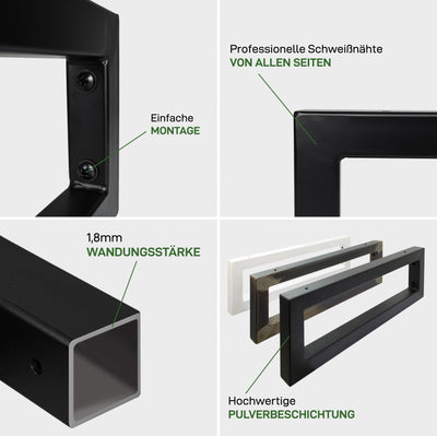 Set di 2 staffe da parete RECHTECK